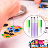 15 Pieces Cake Decorating Tool Set Include Cookie Decoration Brushes Cookie Scriber Needles Sugar Stir Needles Elbow and Straight Tweezers for Cookie Cake Fondant Decoration Supplies(Purple)