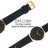 OTTOODY Leather Watch Bands Quick Release Watch Straps, Ultra-Soft Top Grain Leather Watch Band for Women Men, Choice of Color & Width 12mm 14mm 16mm 18mm 20mm 22mm for Watch & Smartwatch, Gold Buckle