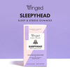 Winged Sleepyhead Gummies | Non-Habit Forming Natural Sleep Supplement | 8 Powerful Nutrients with Melatonin, L-Theanine, 5-HTP, Passionflower & Lemon Balm | Blueberry Lavender Flavor (30 Servings)