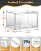 Football Display Case Full Size, Clear Acrylic Football Case Display Case with Magnetic Door and UV Protection, Professional Grade Stackable Football Display Box - 1 Pack