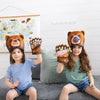 Melissa & Doug Yellowstone National Park Grizzly Bear Games and Pretend Play Set with Plush Bear Heads and Bear Paw Gloves - Kids Animal Activity for Preschoolers, Games for Boys and for Girls Age 3+