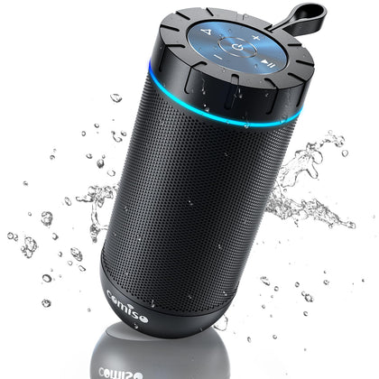 comiso Shower Bluetooth Speaker, IPX5 Waterproof Speakers with 360° HD Surround Sound, Punchy Bass, Wireless TWS Pairing, 24H Playtime, Portable Speaker for Home/Outdoor/Camping/Beach, Birthday Gifts