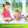 Dino Models, Clay Craft Kit - Dinosaur Arts and Crafts for Kids- Build a Dinosaur Gifts for Boys & Girls - Build 4 Dinos with Air Dry Magic Modeling Clay Model Set Ages 3, 4, 5, 7, 8+ Boy or Girl STEM