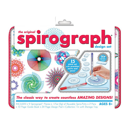 Spirograph Design Set Tin - Spiral Art Kit with Classic Gear Design Kit in a Collectors Tin for Kids Ages 8 and Up
