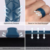 Egnaro Silicone Ring for Men, 7 Rings / 4 Rings / 1 Ring Step Edge Rubber Wedding Bands 8.5mm Wide - 2.5mm Thick