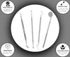 Dental Tools - Plaque Remover Teeth Cleaning Tool 4 Pcs Dental Care Kit Tooth Filling Repair Set Stainless Steel Dental Tools for Men Women Kids and Pet Care