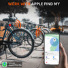 GPS Tracker, No Monthly Fee IP68 Waterproof Hidden Bike GPS Tracker Case, Work with Apple Find My(iOS Only), Reflective Bike Taillight Anti-Theft GPS Tracker Holder for Bike, Electric Bicycle, Scooter