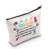 Triathlon Cosmetic Makeup Bag Travel Pouch for Women Triathlete Inspirational Gift Triathlon Lover Gift  (Triathlon noun)