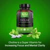 Nested Naturals Choline Bitartrate 500mg per Serving, Supports Cognitive Function, 100% Vegan & Non-GMO Choline