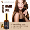 Ultikare Hair Oil, Argan Oil for Curly, Dry and Damaged Hair, Essential Oil Helps Shiny, Smooth, Repair Serum for All Hair Types, Natural Skin Care - Massage Treatment 1.69fl.oz