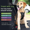 VavoPaw Dog Vehicle Safety Vest Harness, Adjustable Soft Padded Mesh Car Seat Belt Leash Harness with Travel Strap and Carabiner for Most Cars, Size Large, Black