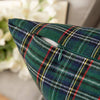 MIULEE Christmas Set of 2 Scottish Tartan Plaid Throw Pillow Covers Farmhouse Classic Decorative Square Cushion Cases for Decor Sofa Couch 18x18 Inch, Green