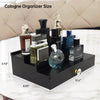 Cologne Organizer for Men Valentine's Day Gift 3 Tier Cologne Stand with Drawer and Hidden Compartment Cologne Holder for Men, Wood, Cologne Shelf for Men Gift Perfume Mens Cologne Tray