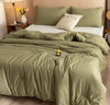 ROSGONIA Queen Comforter Set Olive Green,3pcs Bedding Sets Queen(1 Boho Olive Comforter & 2 Pillowcases),Lightweight Comforter for Queen Size Bed,Cozy Blanket Set Fall Quilt for All Season,Gifts Ideas