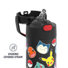 THERMOS FUNTAINER 12 Ounce Stainless Steel Vacuum Insulated Kids Straw Bottle, Pokemon