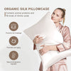 THXSILK 100% Pure Mulberry Silk Pillowcase for Hair and Skin, Highest 6A+ Grade Pure Silk Pillow Case Standard Size, Real Silk Pillowcase with Concealed Zipper(White, Standard)