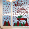 Horaldaily 226 PCS Christmas Window Cling Sticker, Red Green Trees Snow Truck for Home Party Supplies Shop Window Glass Display Decoration
