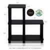 Furinno Turn-N-Tube Accent Decorative Shelf, Espresso/Black
