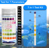 SJ WAVE 7 in 1 Aquarium Test Kit for Freshwater Aquarium | Fast & Accurate Water Quality Testing Strips for Aquariums & Ponds | Monitors pH, Hardness, Nitrate, Temperature and More (100 Tests)