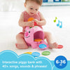 Fisher-Price Laugh & Learn Baby Learning Toy Smart Stages Piggy Bank with Music & Phrases for Infant to Toddler Ages 6+ Months