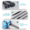 Zip Ties Assorted Sizes(4+6+8+12), 400 Pack, Black Cable Ties, UV Resistant Wire Ties by ANOSON