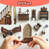 DIY Book Nook Kit, 2024 New DIY Dollhouse Booknook Bookshelf Insert Decor, 3D Wooden Puzzles with LED, Birthday Gift Home Decor for Teens Adults (Magic World)