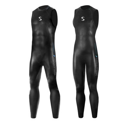 Synergy Triathlon Wetsuit 3/2mm - Volution Sleeveless Long John Smoothskin Neoprene for Open Water Swimming Ironman & USAT Approved (Men's L1, Men)