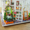 GuDoQi DIY Miniature Dollhouse Kit, Tiny House kit with Music, Miniature House Kit 1:24 Scale, Great Handmade Crafts Gift for Birthday Christmas, Beautiful Flower Shop