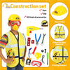 3 Sets Kids Dress Up Clothes Role Play Costumes Bulk for Kids Age 3-7, Fireman, Police and Construction Worker Vest for Toddler Boys Girls Pretend Role Accessories