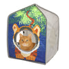 Kitty City Pop-up Safari Hut Play House, Cat Cube, Play Kennel, Cat Bed, Jungle Cat House