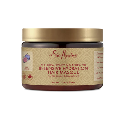 SheaMoisture Intensive Hydration Hair Masque Manuka Honey & Mafura Oil For Dry, Damaged Hair Deep Conditioning Hair Treatment 11.5 oz