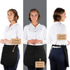 SupplyMaid Waterproof Hair Stylist Apron with 5 Pockets - Bleach-proof Half Waist Apron for Salons, Cosmetology, & Groomers