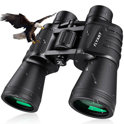 20x50 High Powered Binoculars for Adults, Waterproof Compact Binoculars with Low Light Vision for Bird Watching Hunting Football Games Travel Stargazing Cruise with Carrying Bag