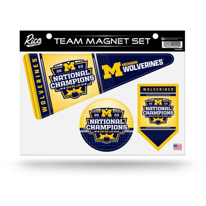Rico Industries NCAA Michigan Wolverines 2024 CFP National Champions Team Magnet Set 8.5