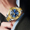 OLEVS Men's Watch Tech Mecha Style Fashion Luxury Big Dial Stainless Steel Luminous Waterproof Wrist Watch.