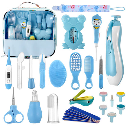 Baby Grooming Kit, 29 in 1 Portable Baby Safety Care Set and Baby Electric Nail Trimmer Set, Newborn Nursery Cleaner Essentials Health Care Set for Infant Toddlers Boys Girls, Baby Care Gift.