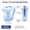 ZeroWater 10-Cup Ready-Pour 5-Stage Water Filter Pitcher 0 TDS for Improved Tap Water Taste - NSF Certified to Reduce Lead, Chromium, and PFOA/PFOS