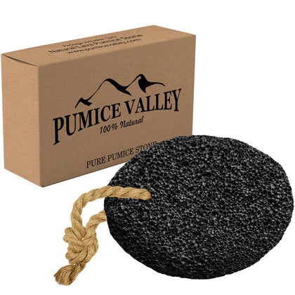 Pumice Stone - Natural Earth Lava Black - Callus/Corn Remover for Feet Heels and Palm - Pedicure Exfoliation Tool - Dry Dead Skin Scrubber - Health Foot Care