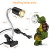 Fischuel Reptile Heat Lamp,Heating Lamp with Clamp, Adjustable Habitat Basking Heat Lamp,UVA/UVB Light Lamp 360° Rotatable Clip and Dimmable Switch for Aquarium(Bulb Included) (E27,110V)