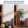 MOYOHIM Garage Ball Storage Vertical Ball Rack, Basketball Soccer Ball Holder Wall Mount, Ball Cage Storage Rack for Balls, Sports Ball Organizer for Kids Room, Garage, Home - Easy to Assemble