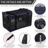 Foldable Cat & Dog Carrier - Durable Dog Travel Bag Airline Approved Pet Carrier 4-Sided Mesh Design Portable Dog Crate for Pets Up to 16 Pounds with Soft Wool Felt