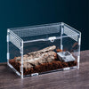 TREELF Micro Habitat Glass Container Reptile Terrarium,Amphibian Tank Starter Kit?4pc Set? Ideal for Snails, Beetles, Spiders, Chameleons, Geckos, Scorpions(8 * 4.7 * 4.7 Inches)