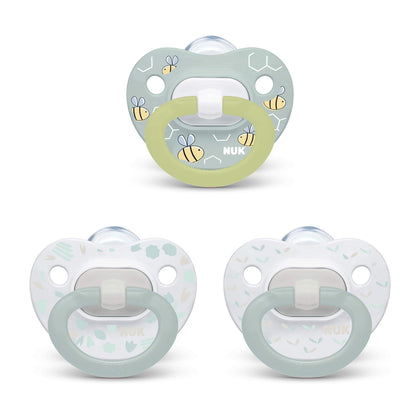 NUK Orthodontic Pacifier Value Pack, Boy, 0-6 Months, 3 Count (Pack of 1)