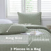HAOWANER Sage Green Comforter King, 3 Pieces Sage Comforter Set King, Sage Green King Comforter Set King Sage, 90
