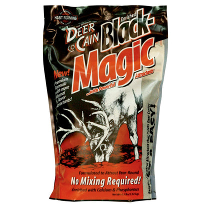 EVOLVED HABITATS Deer Co-Cane Black Magic Powder Mix Deer Mineral Attractant - Fast & Easy to Use Habit-Forming Year-Round Beneficial Mineral Food Supplement - 4.5 Lb