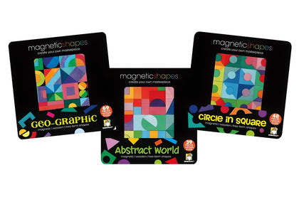 Brainwright - Magnetic Shapes - Magnetic Wooden Free-Form Shapes Puzzle - Ages 8 and Up - Great for Travel - Create Your Own Masterpiece! (Styles May Vary)