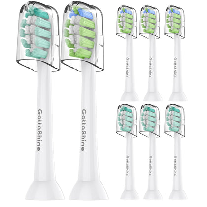 GottaShine Replacement Toothbrush Heads for Philips Sonicare Replacement Heads, Compatible with Phillips Sonicare Replacement Brush Heads, Fits Philips Sonicare Toothbrush, Aseptic Packing, 8 Pack