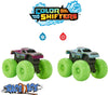 Hot Wheels Monster Trucks Color Reveal 2-Pack & Clip-On Water Tank, 2 Toy Trucks with Surprise Reveals (Styles May Vary)