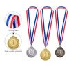 Favide 12 Pieces Gold Silver Bronze Award Medals-Winner Medals Gold Silver Bronze Prizes for Competitions, Party,Olympic Style, 2 Inches
