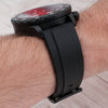 StrapHabit Quick Release Rubber Watch Strap Band FKM 20mm 22mm 24mm (Black, 20mm)